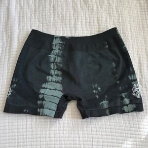 Darc Sport Green Tie-Dye Bike Shorts